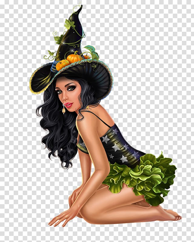 The Black Witch Witchcraft Jolie Sorcière, witch transparent background PNG clipart