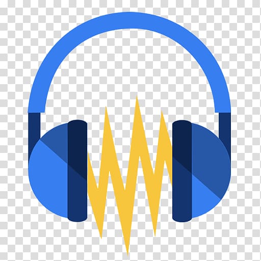 blue headphones illustration, text brand headphones font, Media audacity transparent background PNG clipart
