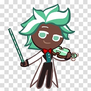 green haired male cartoon character illustration, Cookie Run Mint Choco transparent background PNG clipart