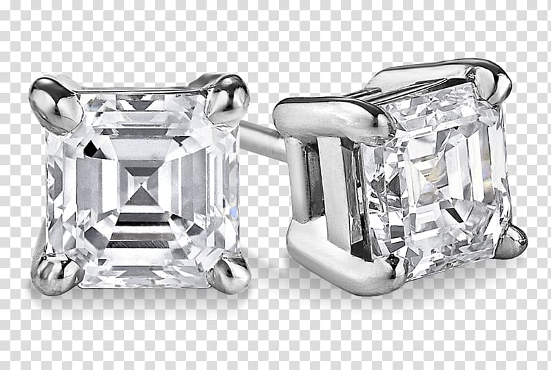 Earring Jewellery Diamond cut Princess cut, diamon transparent background PNG clipart