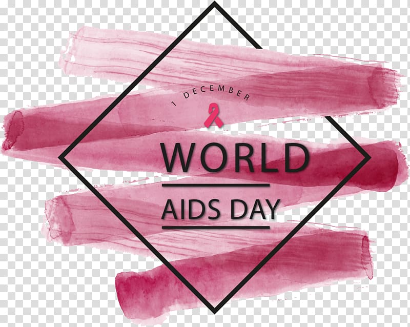 Watercolor painting World AIDS Day, Vivid watercolor painted flag transparent background PNG clipart