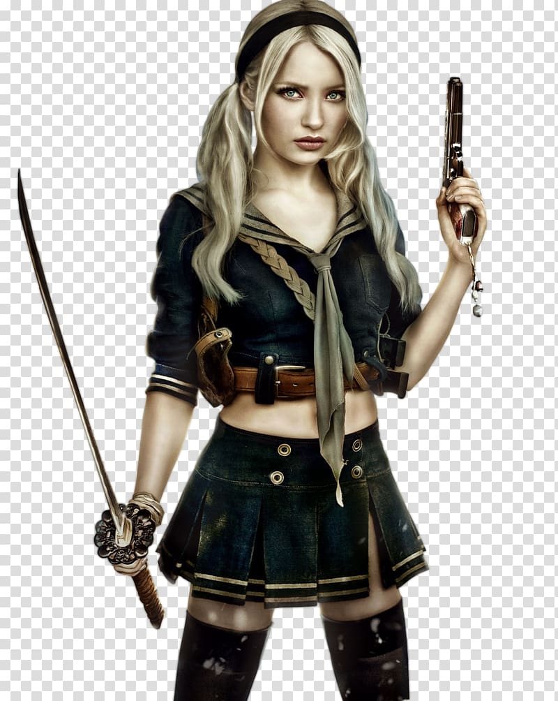 Emily Browning Sucker Punch Cosplay Babydoll Costume, punch transparent background PNG clipart