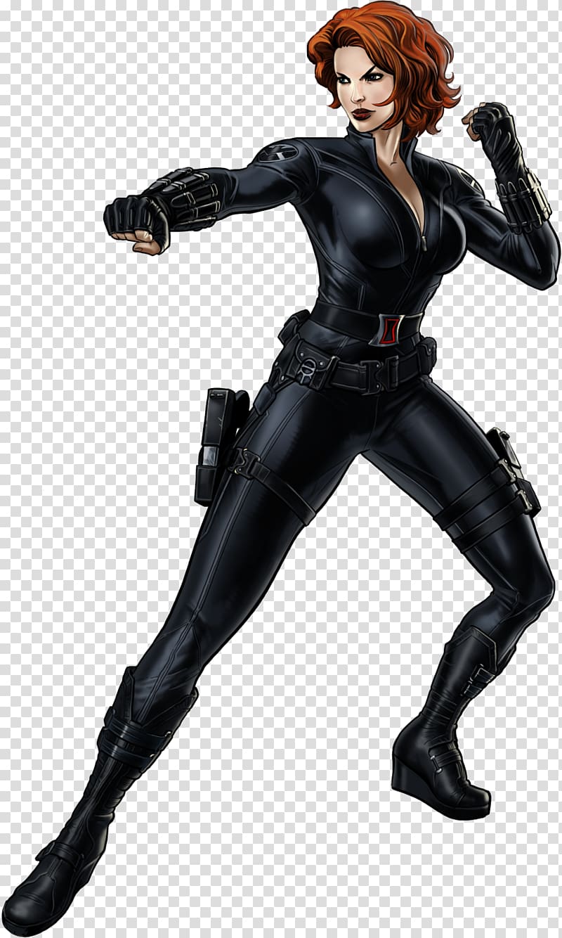 Black Widow illustration, Black Widow Marvel: Avengers Alliance Clint Barton Falcon Captain America, Black Widow Free transparent background PNG clipart