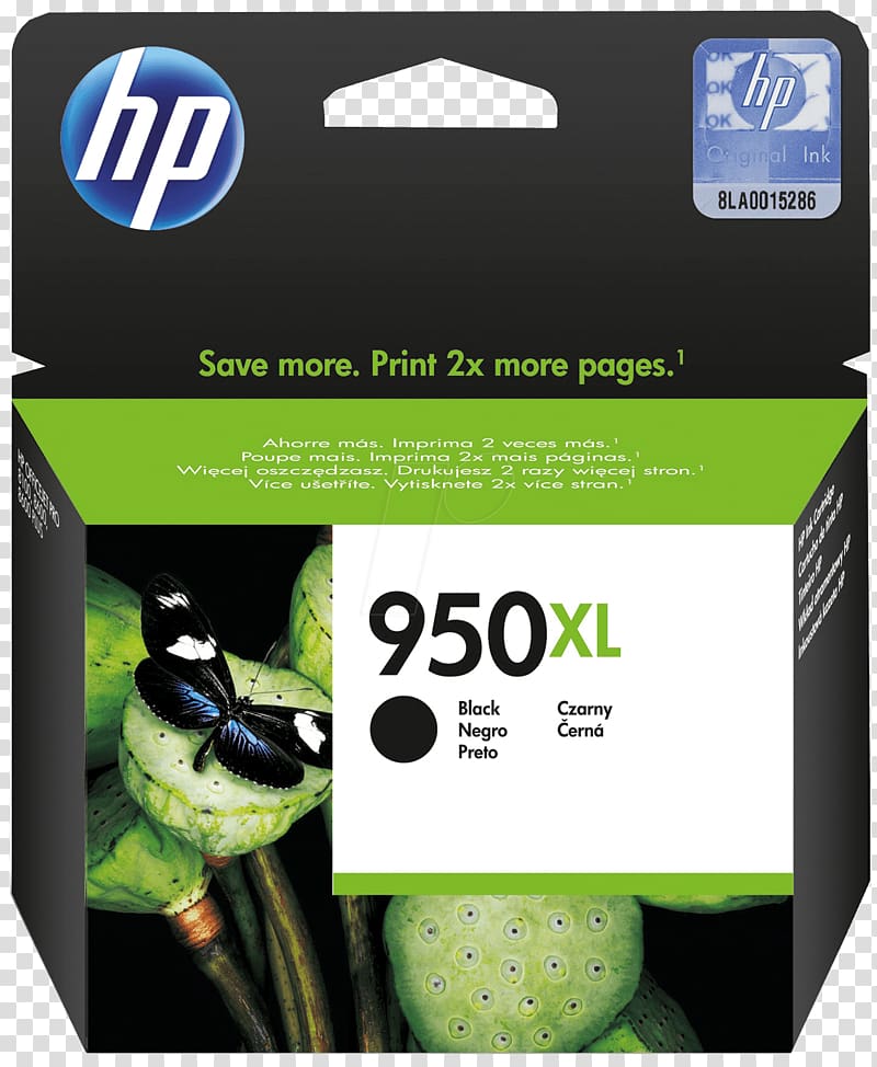 Hewlett-Packard Ink cartridge Officejet HP 950XL high Yield, hewlett-packard transparent background PNG clipart