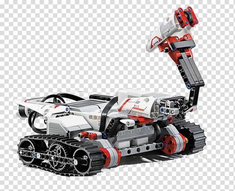 white and black robot with tracks art, Lego City Undercover Lego Jurassic World Lego Mindstorms EV3 Robot, Tank design transparent background PNG clipart