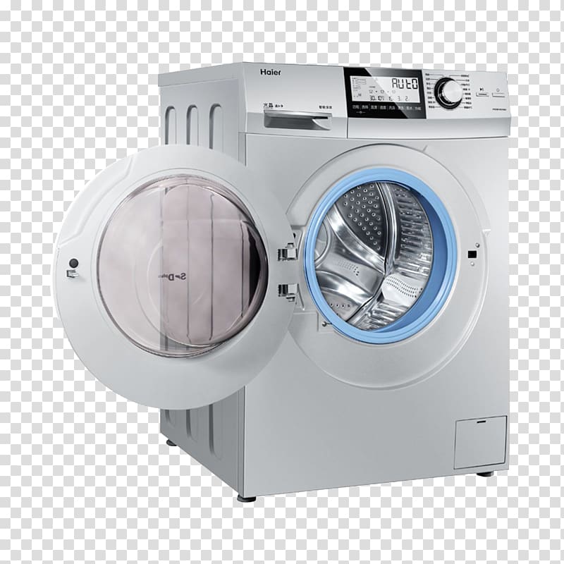 Washing machine Haier Detergent, Haier washing machine decoration physical design-free material transparent background PNG clipart