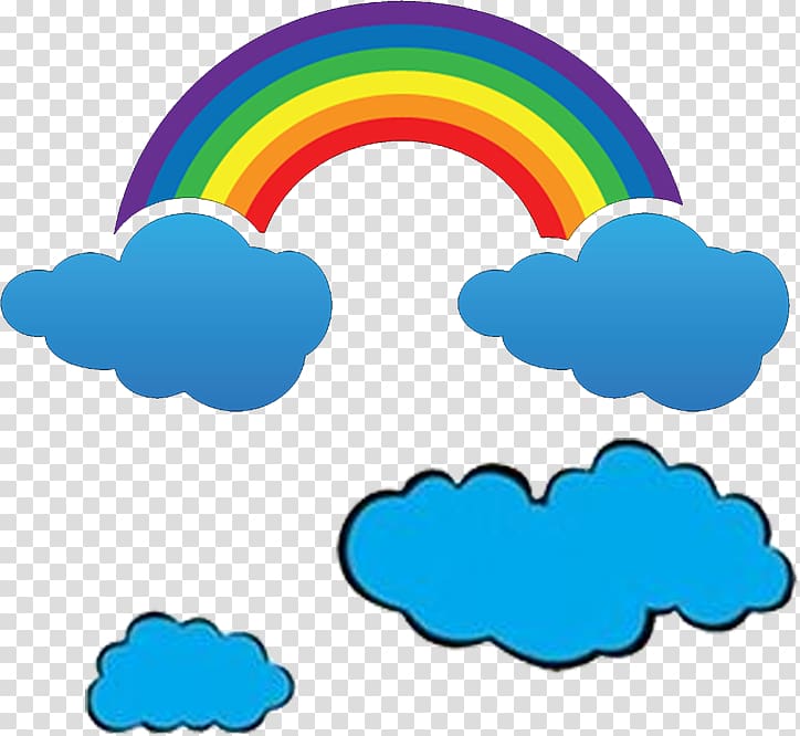 Rainbow Cartoon Animation Icon, Rainbow clouds transparent background PNG clipart