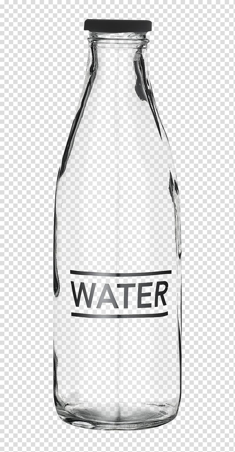clear glass bottle water, Water bottle Glass Bottled water, Glass Water Bottle transparent background PNG clipart