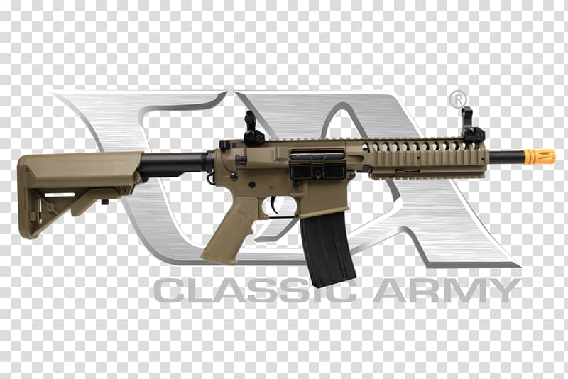 M4 carbine Airsoft Guns Classic Army M110 Semi-Automatic Sniper System, weapon transparent background PNG clipart