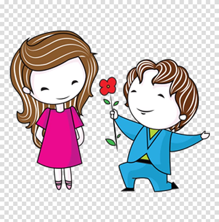 man giving flower to a woman illustration, Bible Love couple Drawing Marriage, couple transparent background PNG clipart