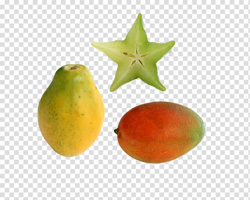 Carambola Fruit , Papaya and starfruit transparent background PNG clipart