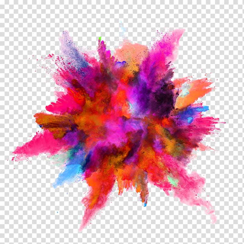 Color Dust explosion, dust, multicolored abstract painting transparent background PNG clipart