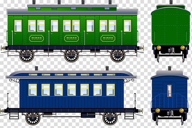 Train Rail transport Railroad car Cartoon, Cartoon Bus transparent background PNG clipart
