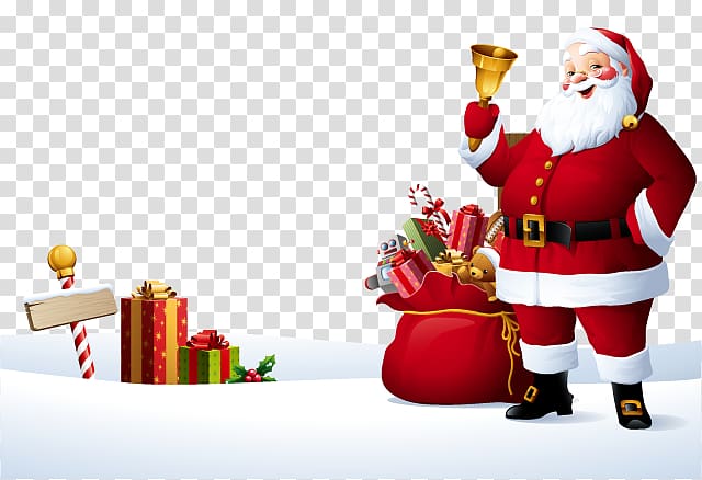 Rudolph Santa Claus Reindeer Christmas Illustration, Santa Claus transparent background PNG clipart