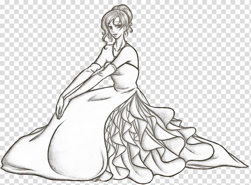 Figure drawing Line art Sketch, Sketch bride transparent background PNG clipart