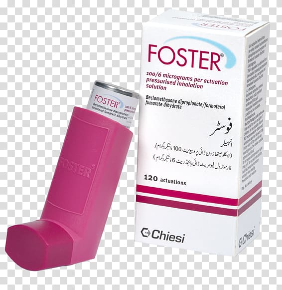Inhaler Beclometasone dipropionate Formoterol Asthma Pharmaceutical drug, copd transparent background PNG clipart