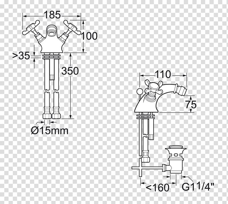 Tap Mixer Bidet /m/02csf Kitchen, golden pillars transparent background PNG clipart