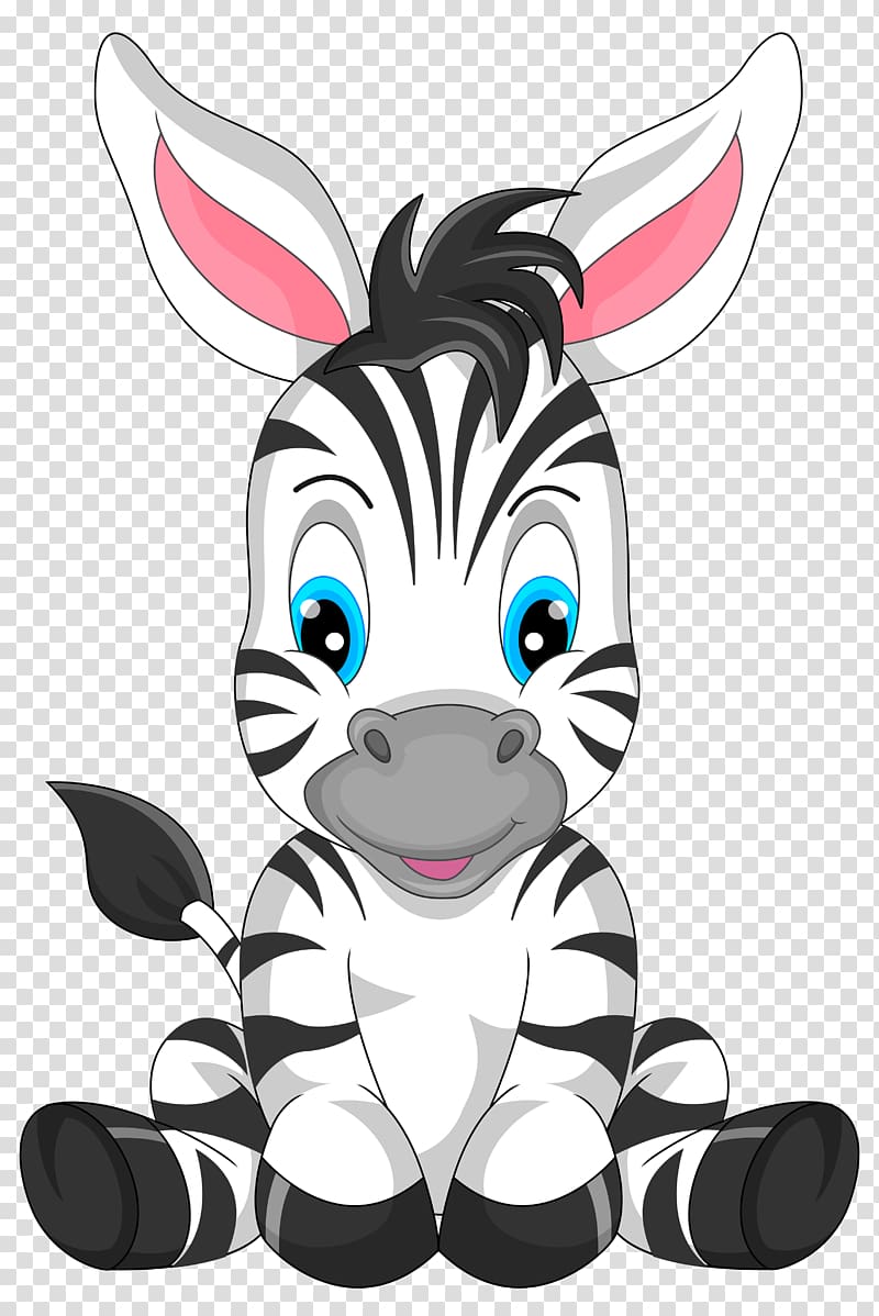 Cartoon Zebra , Cute Zebra Cartoon , zebra illustration transparent background PNG clipart