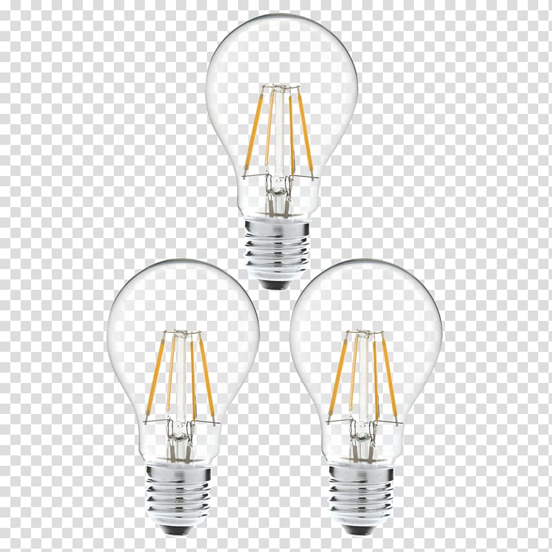 Light-emitting diode LED lamp Edison screw Bi-pin lamp base, light transparent background PNG clipart