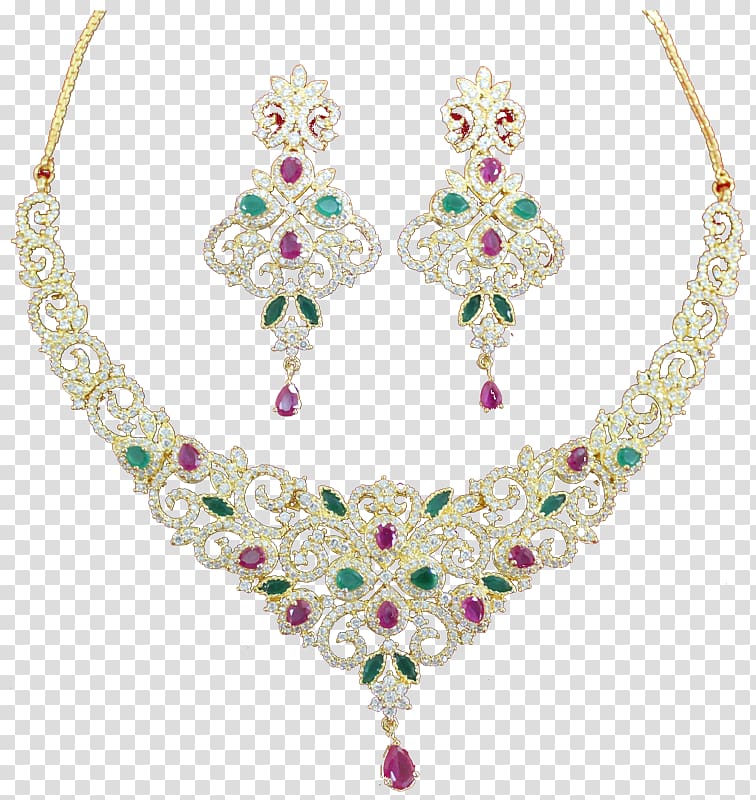 Pearl Cubic zirconia Necklace Jewellery Costume jewelry, necklace transparent background PNG clipart