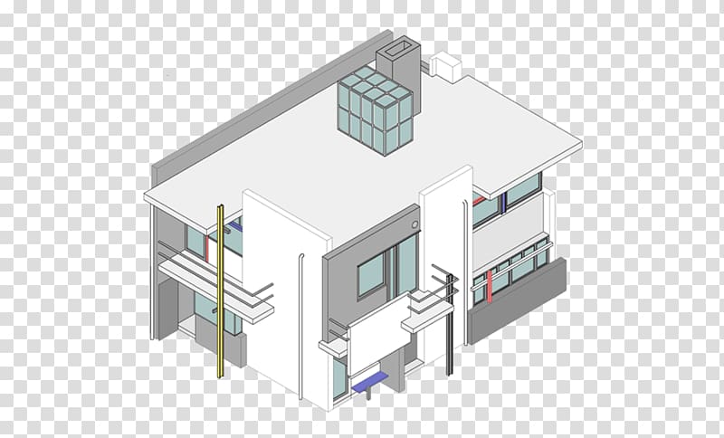 Schindler House Isometric projection Axonometric projection Drawing, house transparent background PNG clipart