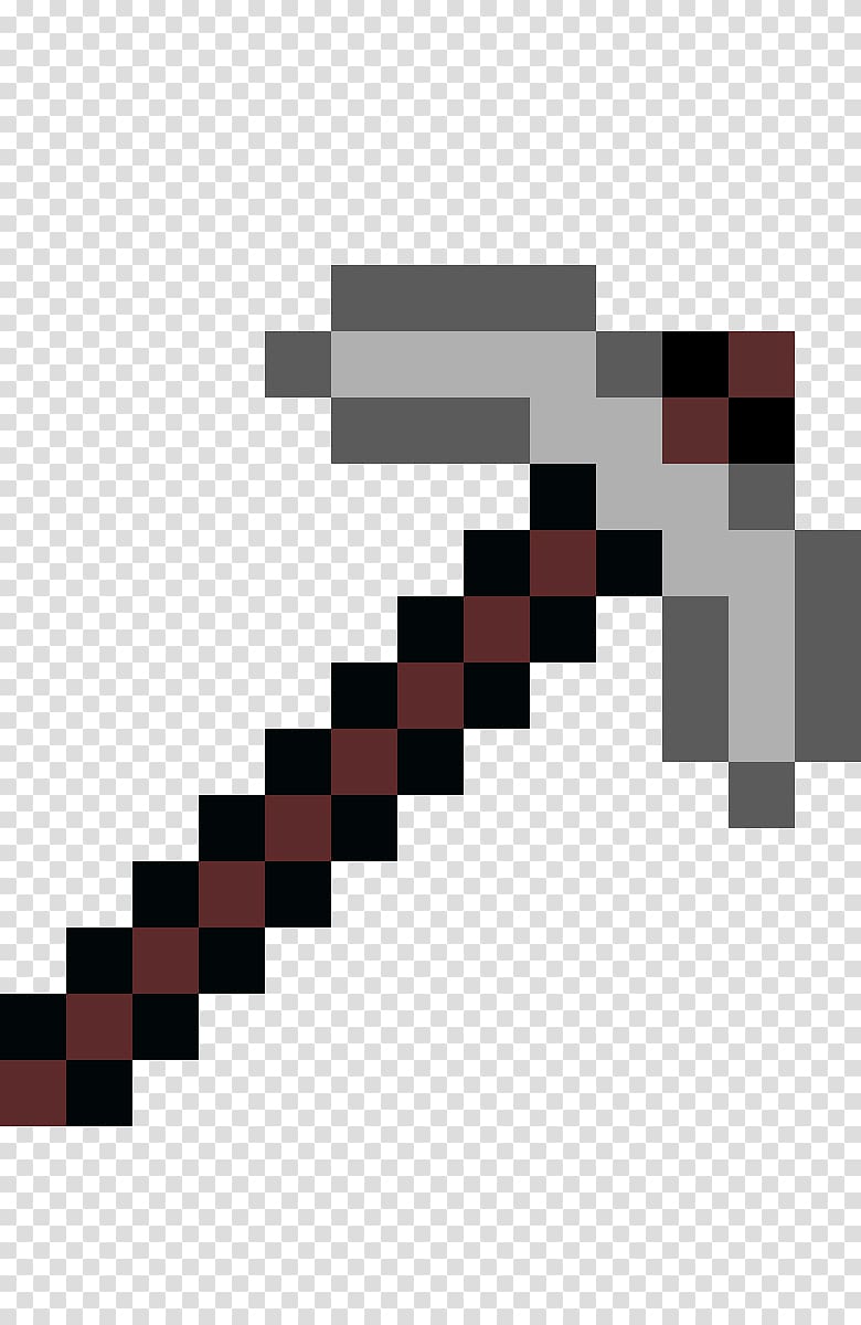 minecraft iron axe pixel art