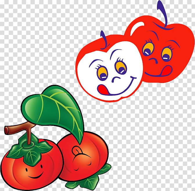 Apple Cartoon Auglis Illustration, Cute red apple transparent background PNG clipart