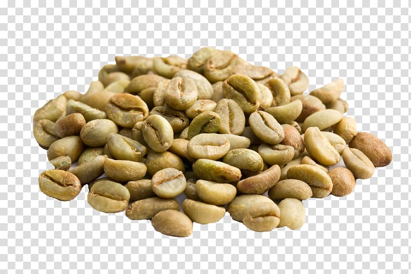 Coffee bean Green coffee extract Decaffeination Coffee roasting, green beans transparent background PNG clipart