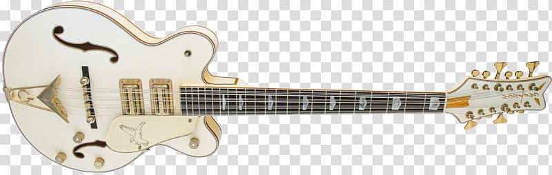 Acoustic-electric guitar Twelve-string guitar Gretsch White Falcon Twelve-string bass, folk custom transparent background PNG clipart