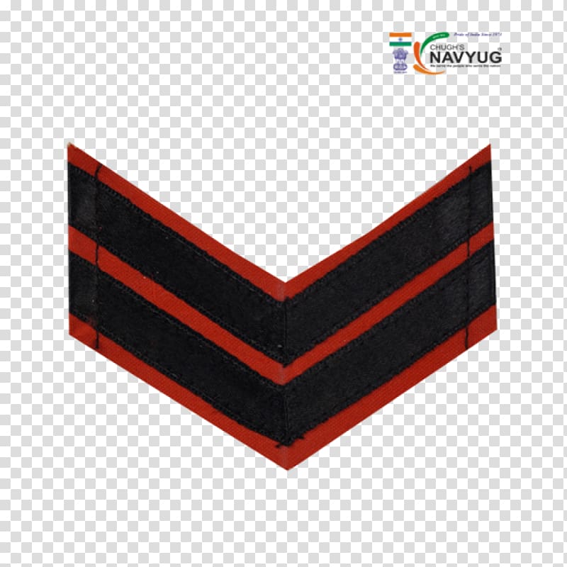 Military rank Badge Corporal National Cadet Corps Army, Red Cloth Belt transparent background PNG clipart
