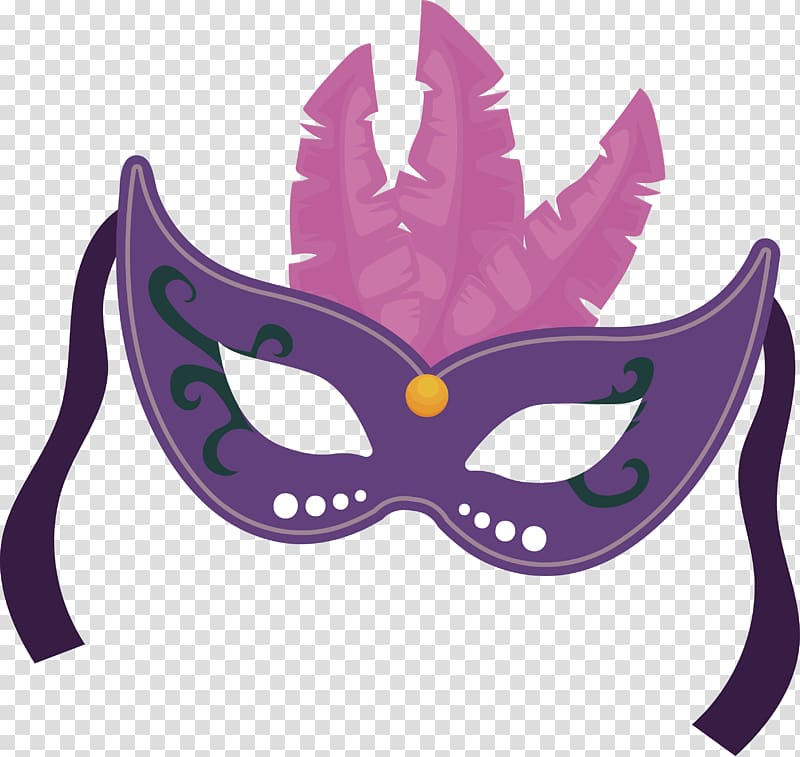 Mask Purple Carnival, Purple Mask transparent background PNG clipart