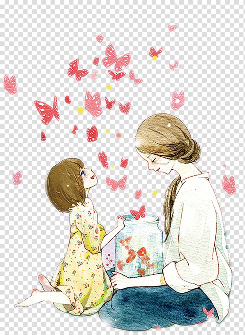 mother 's day to the mother' love of watercolor illustrations transparent background PNG clipart