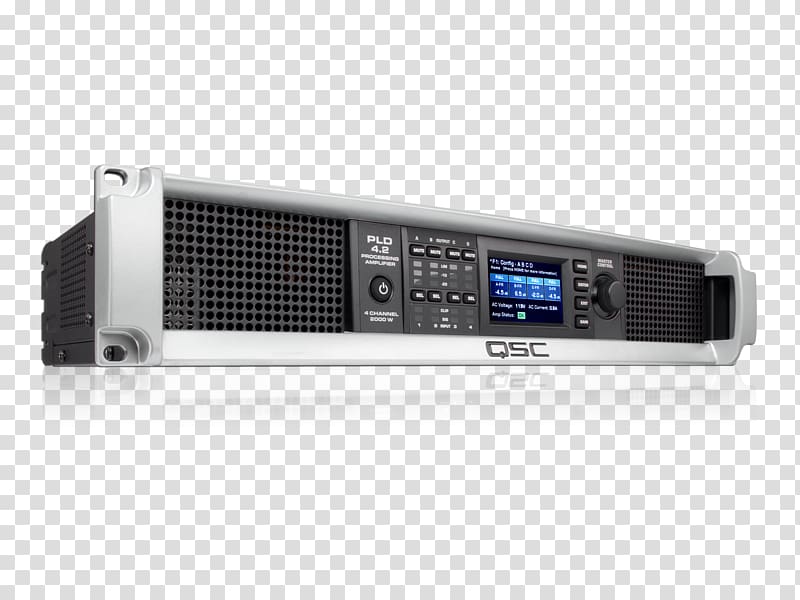 Audio power amplifier QSC PLD4.5 QSC PLD4.3 QSC Audio Products, amp electrical connectors transparent background PNG clipart