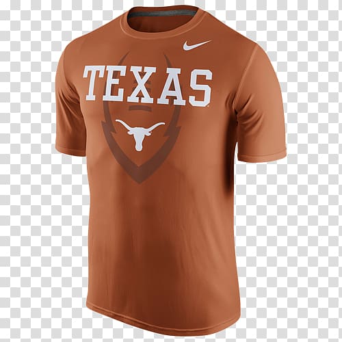 T-shirt Texas Longhorns baseball Texas Longhorns football University of Texas at Austin Nike, Nike Shirt transparent background PNG clipart