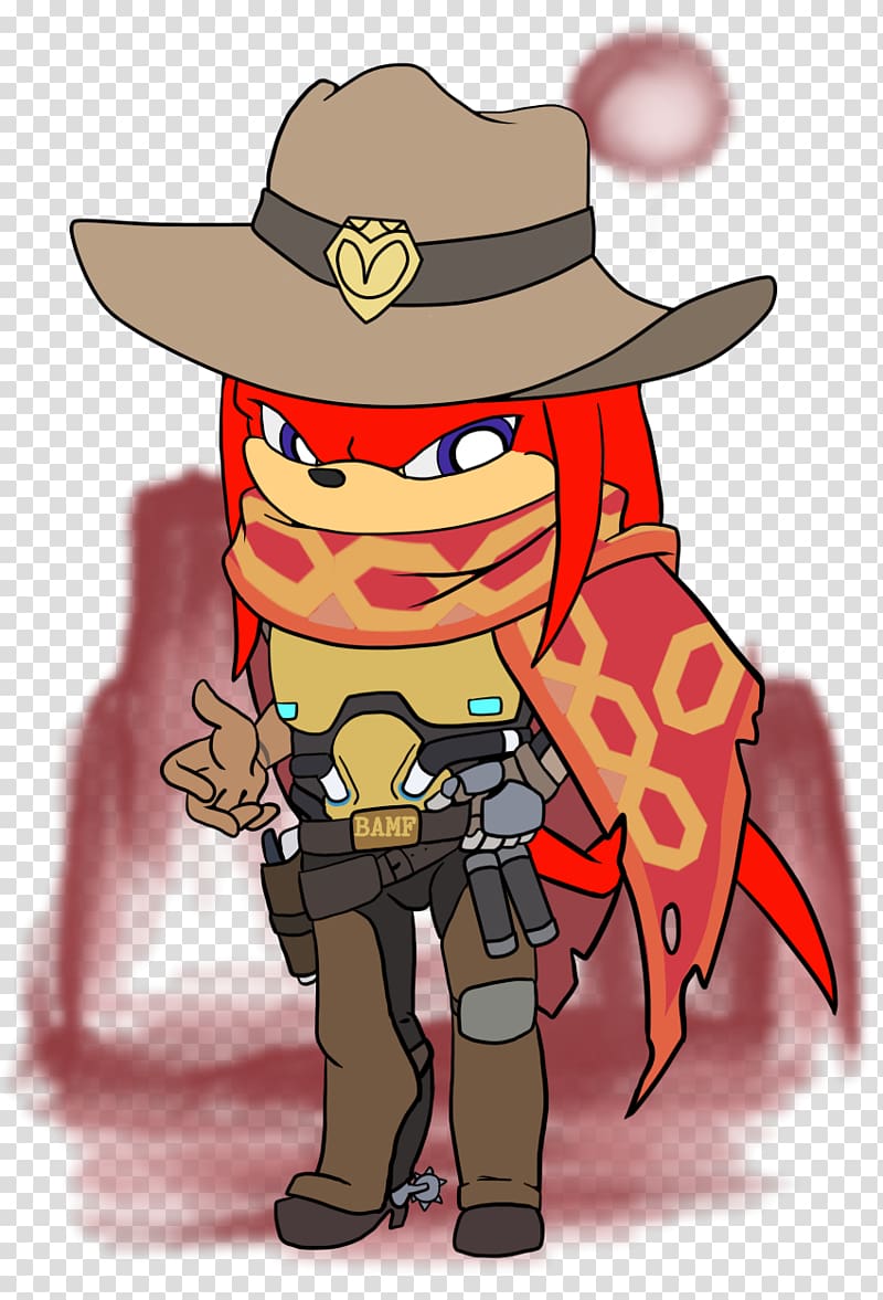 Knuckles the Echidna Drawing Character , cowboy transparent background PNG clipart