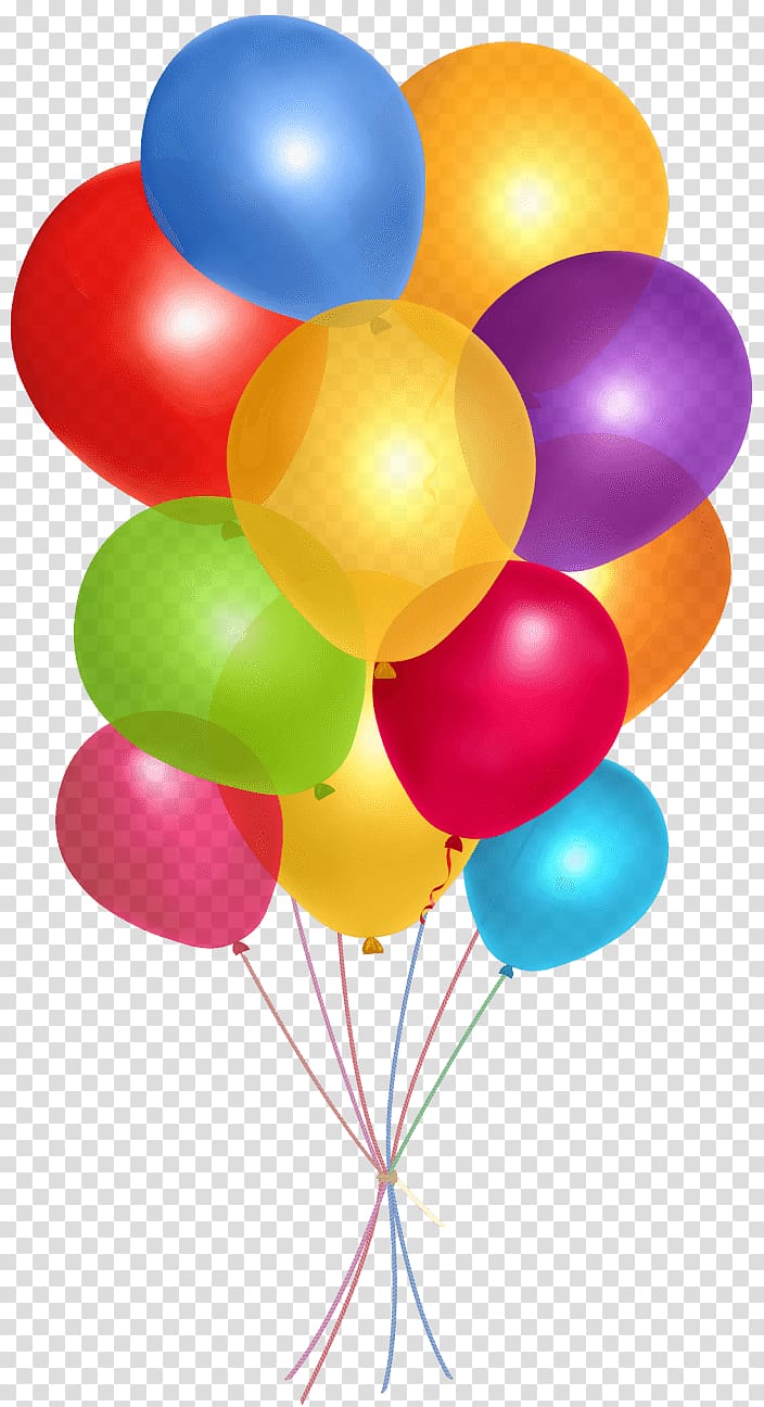 assorted-color balloons illustration, Simple Group Balloons transparent background PNG clipart