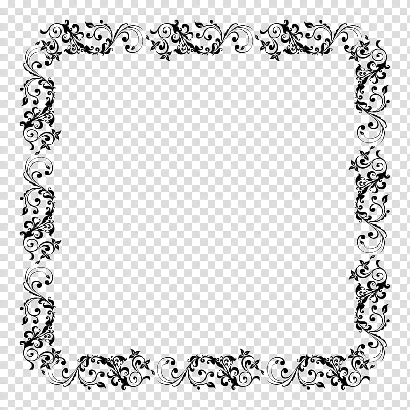 black vine frame , frame , Floral Border transparent background PNG clipart