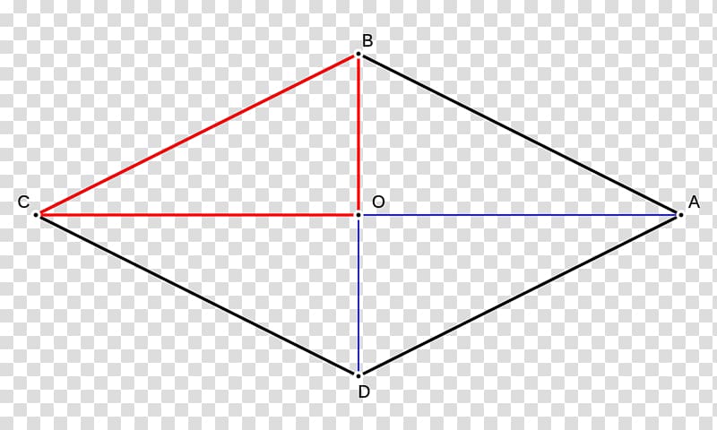 Triangle Rhombus Pythagorean theorem Diagonal, triangle transparent background PNG clipart