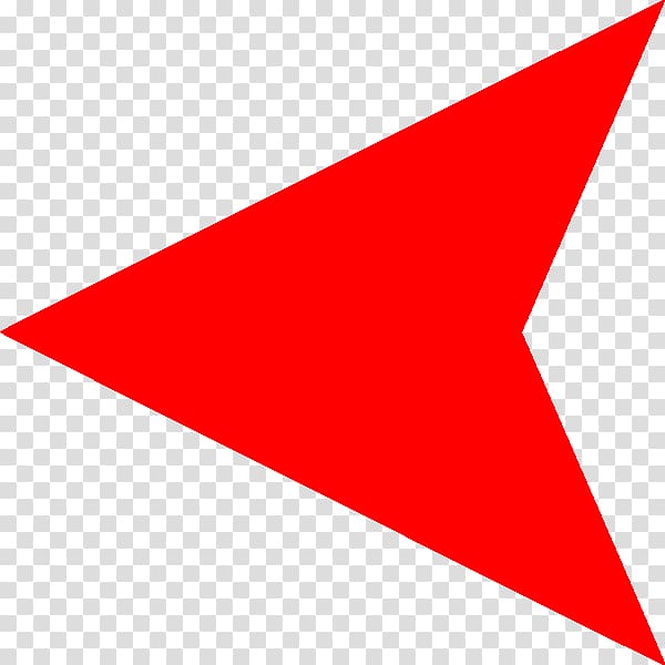 Triangle Area Point Red, Left Arrow Pic transparent background PNG clipart