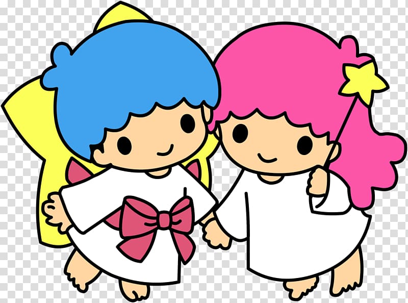 boy and girl fairies , Hello Kitty My Melody Little Twin Stars Sanrio YouTube, twin transparent background PNG clipart