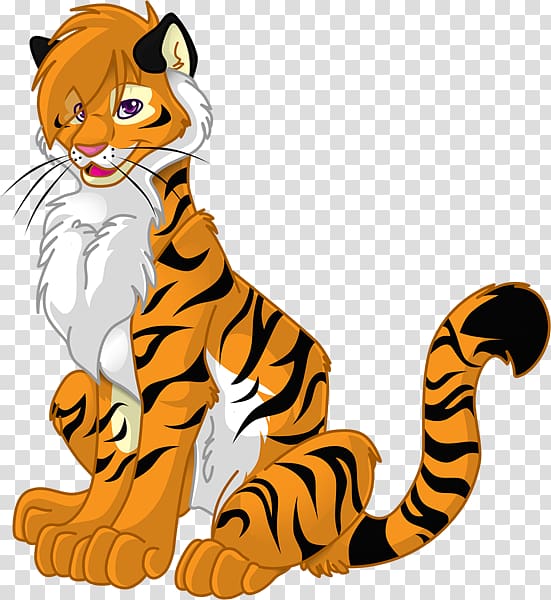 Tiger Cat , happy feet transparent background PNG clipart