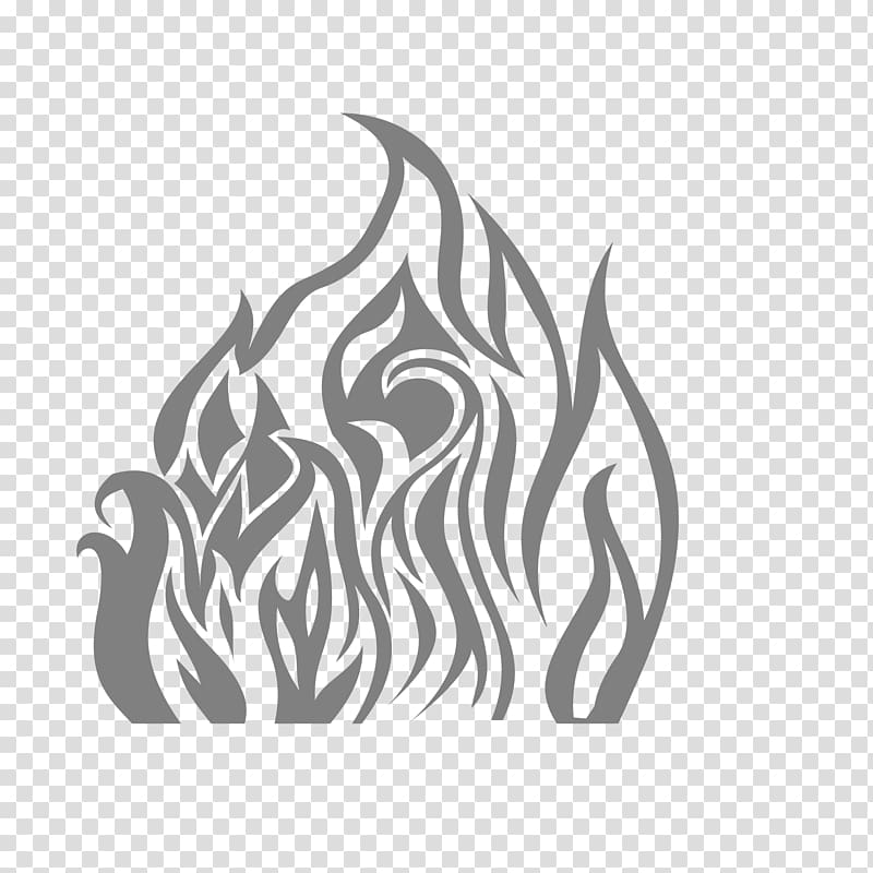 Flame Euclidean Black and white, Gray flames pattern transparent background PNG clipart
