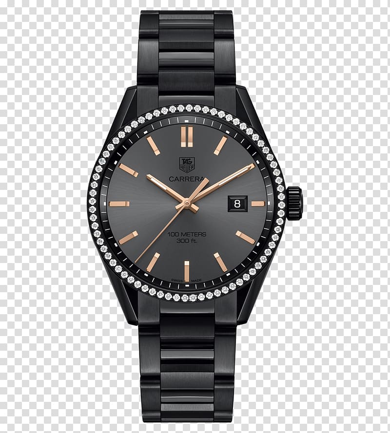 Chanel J12 TAG Heuer Watch Swiss made, Tag Heuer mechanical female form Black Watch transparent background PNG clipart