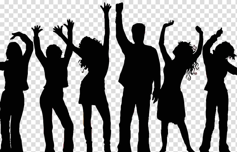 dance party clipart black and white