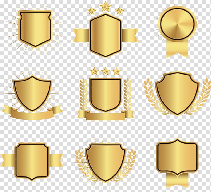 Quality assurance Icon, Golden Gradient Quality Warranty transparent background PNG clipart