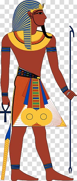 Egyptian illustration, Right Facing Pharaoh transparent background PNG clipart