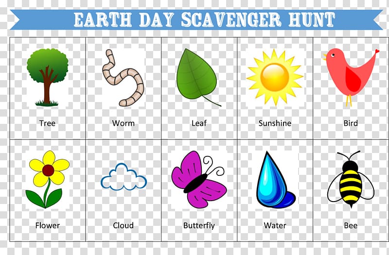 Earth Day Scavenger hunt Centrepiece Christmas, earth day transparent background PNG clipart