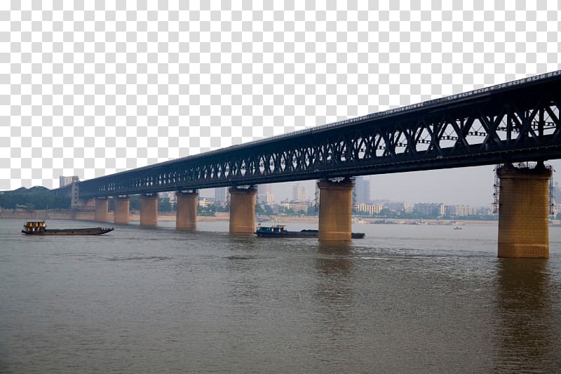 Wuhan Yangtze River Bridge Nanjing Yangtze River Bridge, Wuhan Yangtze River Bridge Riverview transparent background PNG clipart