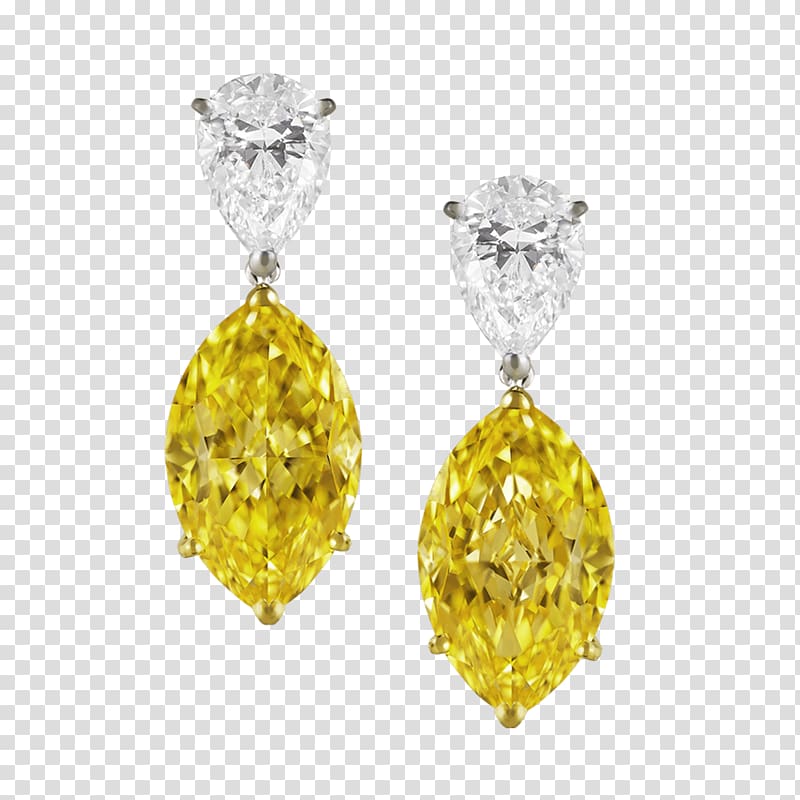 Earring Diamond color Jewellery, diamond stud earrings transparent background PNG clipart