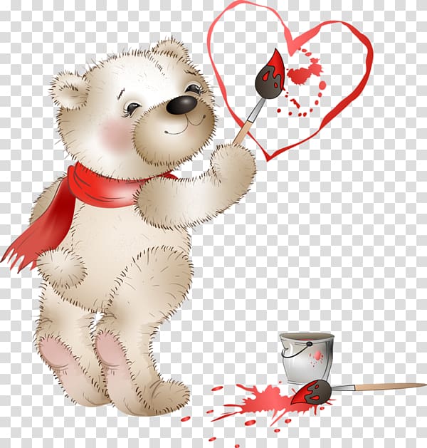 Valentines Day February 14 Infatuation, Love full of white bear transparent background PNG clipart